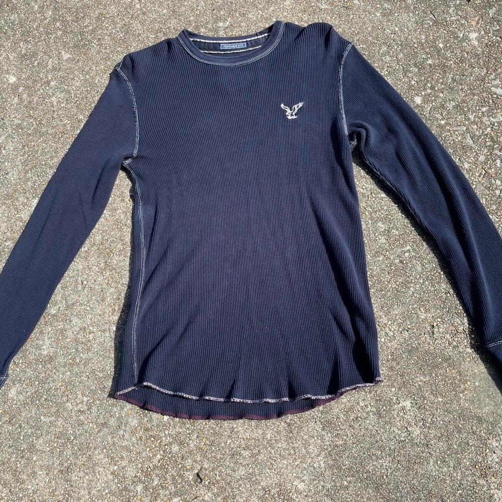 Navy Long Sleeve Thermal Shirt